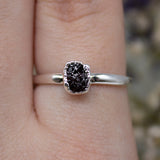 January | Garnet Stacking Ring in Sterling Silver