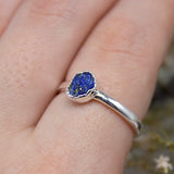 December | Lapis Lazuli Stacking Ring in Sterling Silver