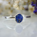 December | Lapis Lazuli Stacking Ring in Sterling Silver