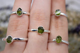 August | Peridot Stacking Ring in Sterling Silver