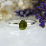 August | Peridot Stacking Ring in Sterling Silver