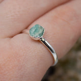 March | Amazonite Stacking Ring in Sterling Silver