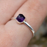 February | Amethyst Stacking Ring in Sterling Silver