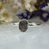 March | Aquamarine Stacking Ring in Sterling Silver