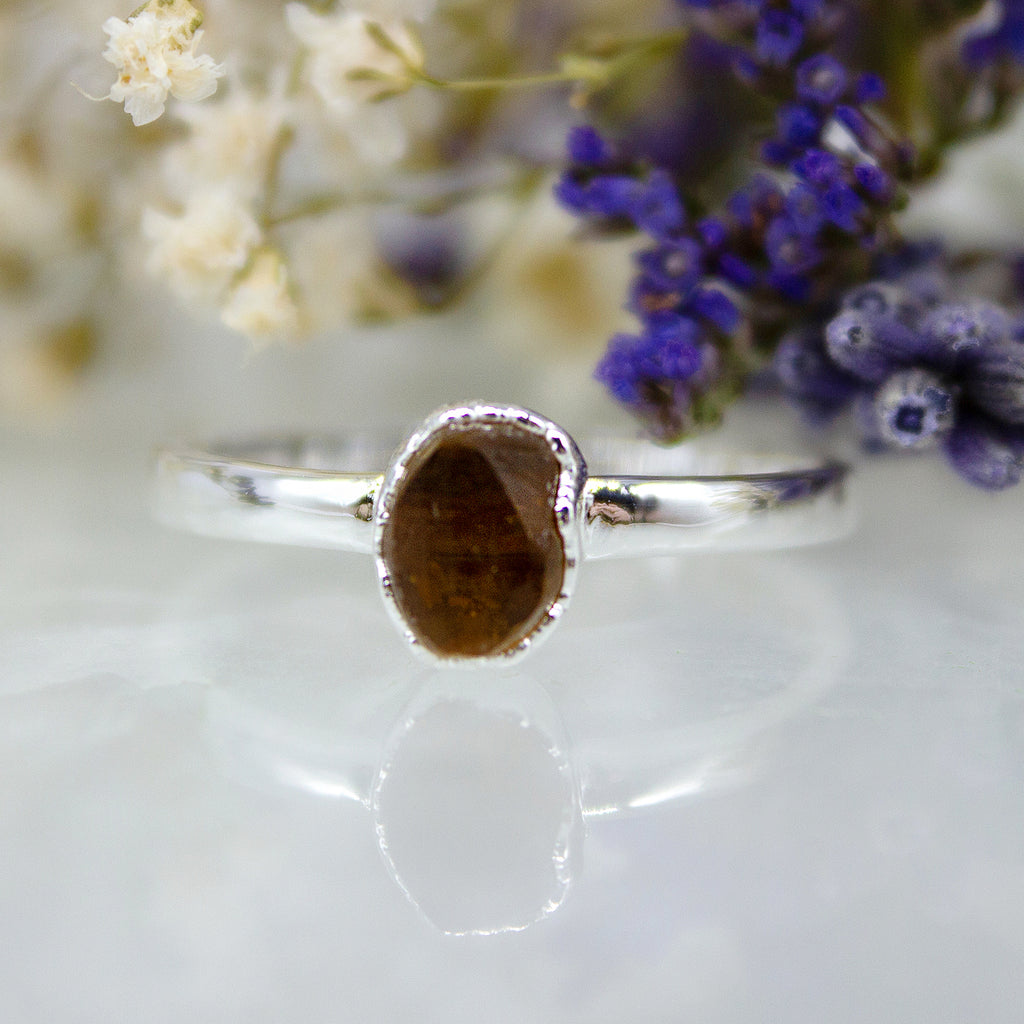November | Citrine Stacking Ring in Sterling Silver