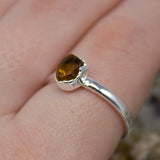 November | Citrine Stacking Ring in Sterling Silver