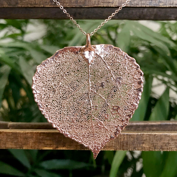 Aspen Rose Gold Plate Leaf