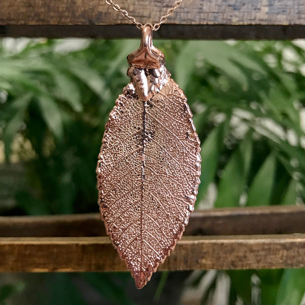 Elm Rose Gold Plate Leaf