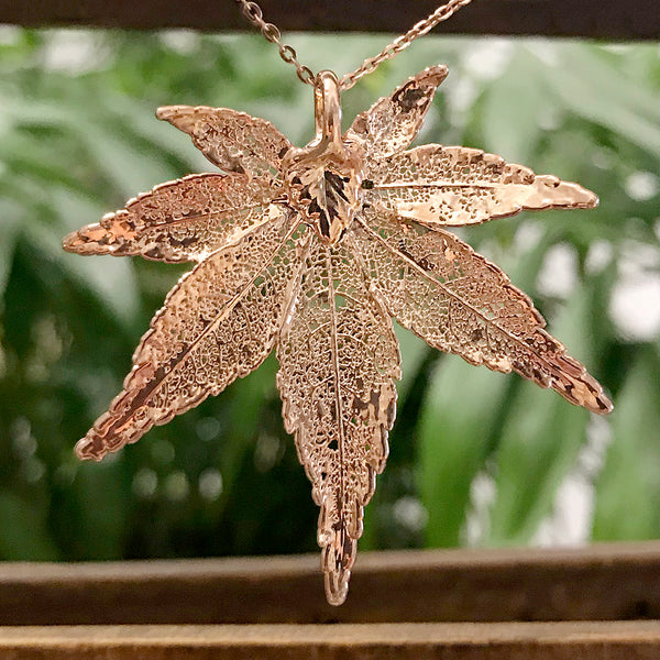 Japanese Maple Rose Gold Plate Leaf