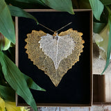 Cottonwood Silver Plate and Gold Plate Leaf Duo