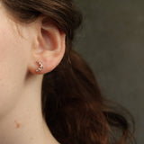 Crescent Moon Stud Earrings