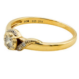 9ct Gold Diamond Ring, Size R