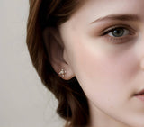 Silver Comet Pearl Studs