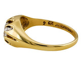 9ct Gold Cubic Zirconia Signet Ring, Size R