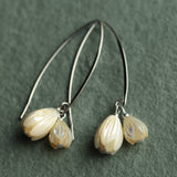 Pearl Snowdrop Earrings in Gold Plated Silver