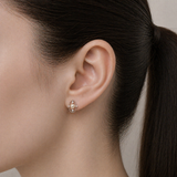 Silver Comet Pearl Studs