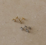 Gold Vermeil Fan Studs