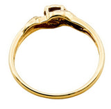 9ct Gold Diamond Ring, Size R