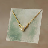 Antique Pearl Collarbone Necklace