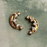Crescent Moon Stud Earrings