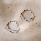 Sterling Silver Pearl Twist Hoops