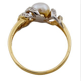 9ct Gold Pearl Ring, Size O