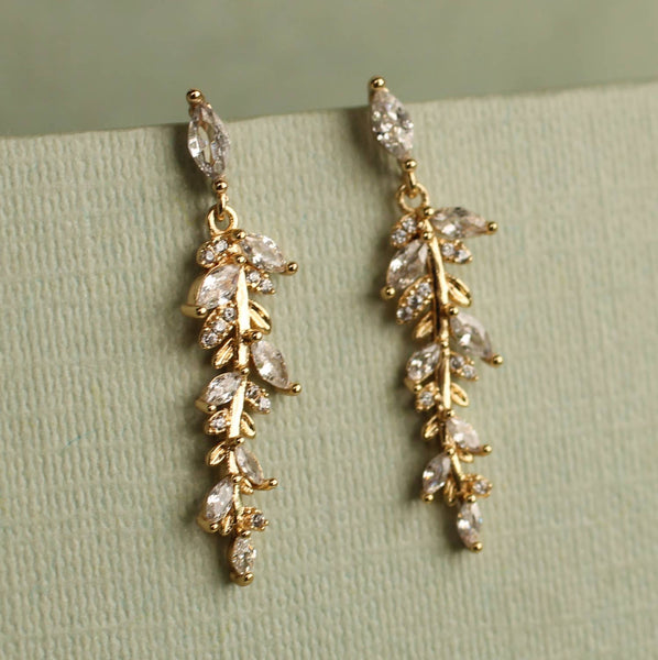 Feather Fern Drop Earrings