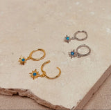 Gold Vermeil Opal Starburst Hoops