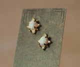 Opal Oval Stud Earrings