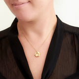 Gold Plate Rose Quartz Necklace
