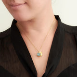 Gold Plate Amazonite Necklace