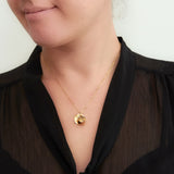 Gold Plate Citrine Necklace
