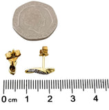9ct Gold 2 Tone Diamond Stud Earrings