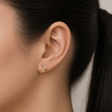 Crescent Moon Stud Earrings
