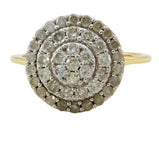 9ct Gold Diamond Cluster Ring Size L