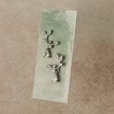 Silver Thorn Stud Earrings