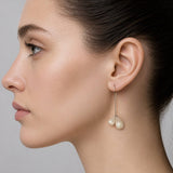 Pearl Snowdrop Earrings in Sterling Silver