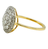 9ct Gold Diamond Cluster Ring Size L