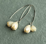 Pearl Snowdrop Earrings in Gold Plated Silver
