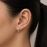 Japanese Petal Gold Vermeil Earrings