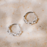 Sterling Silver Pearl Twist Hoops