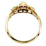 9ct Gold Amethyst and Diamond Ring Size N
