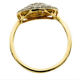 9ct Gold Diamond Cluster Ring Size L
