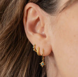 Gold Vermeil Opal Starburst Hoops