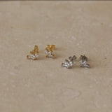 Gold Vermeil Fan Studs