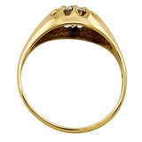 9ct Gold Cubic Zirconia Signet Ring, Size R