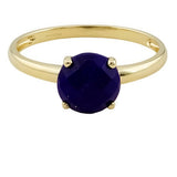 9ct Gold Lapis Lazuli Ring, Size S