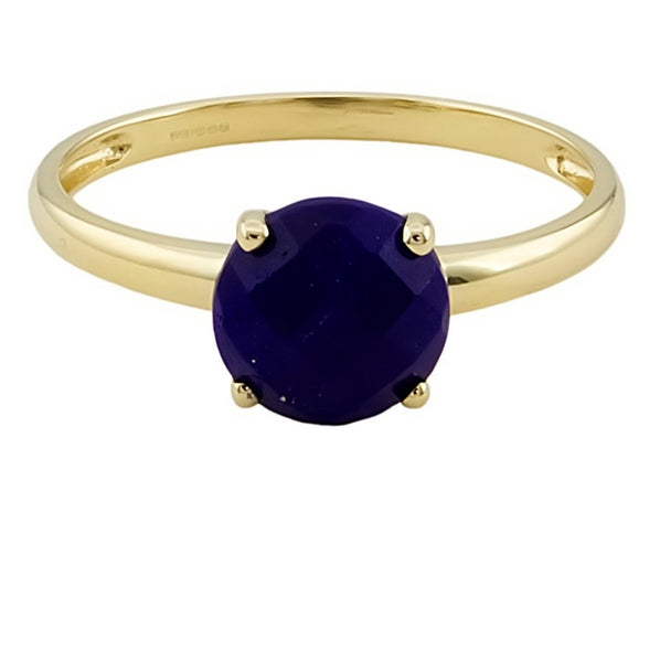 9ct Gold Lapis Lazuli Ring, Size S