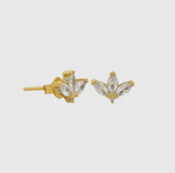 Gold Vermeil Fan Studs