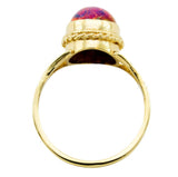 9ct Gold Opal Ring Size M 1/2